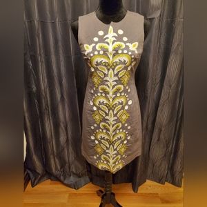 Sleeveless Embroidered Shift Dress